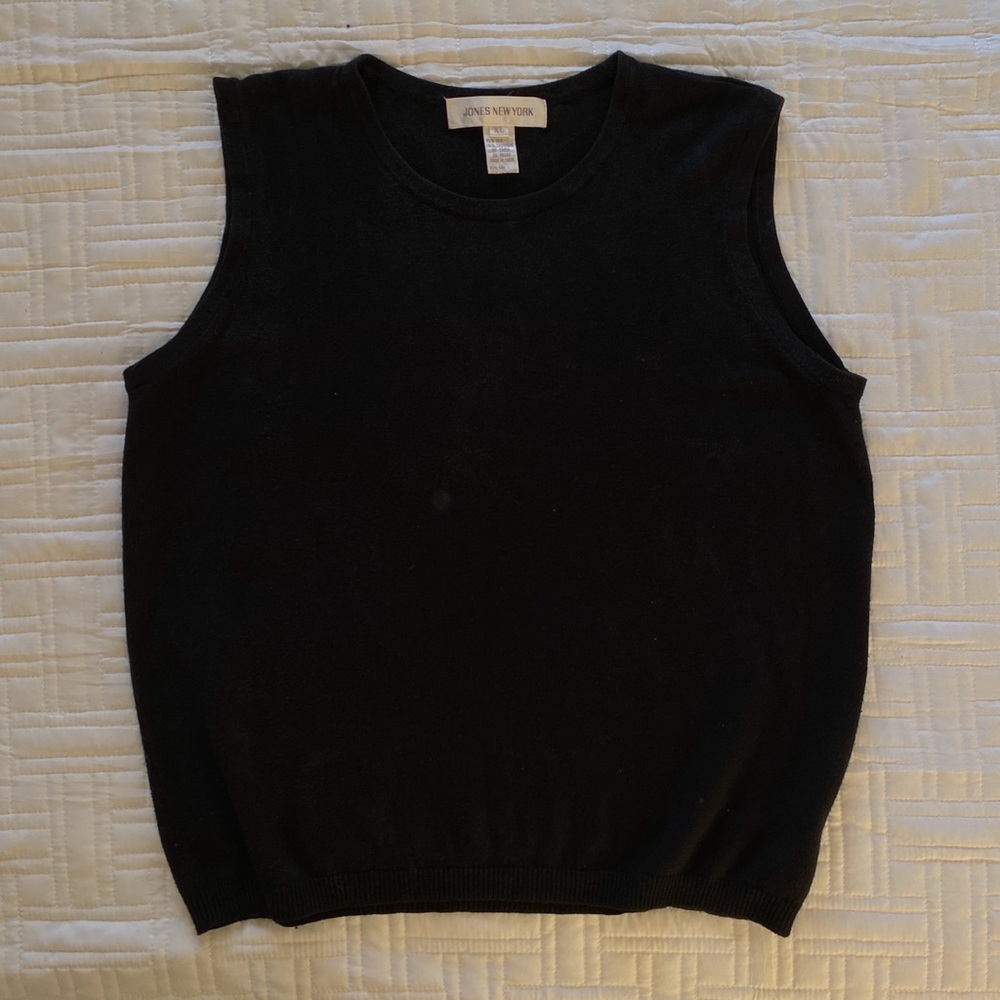 Vintage Black Sweater Vest - XL